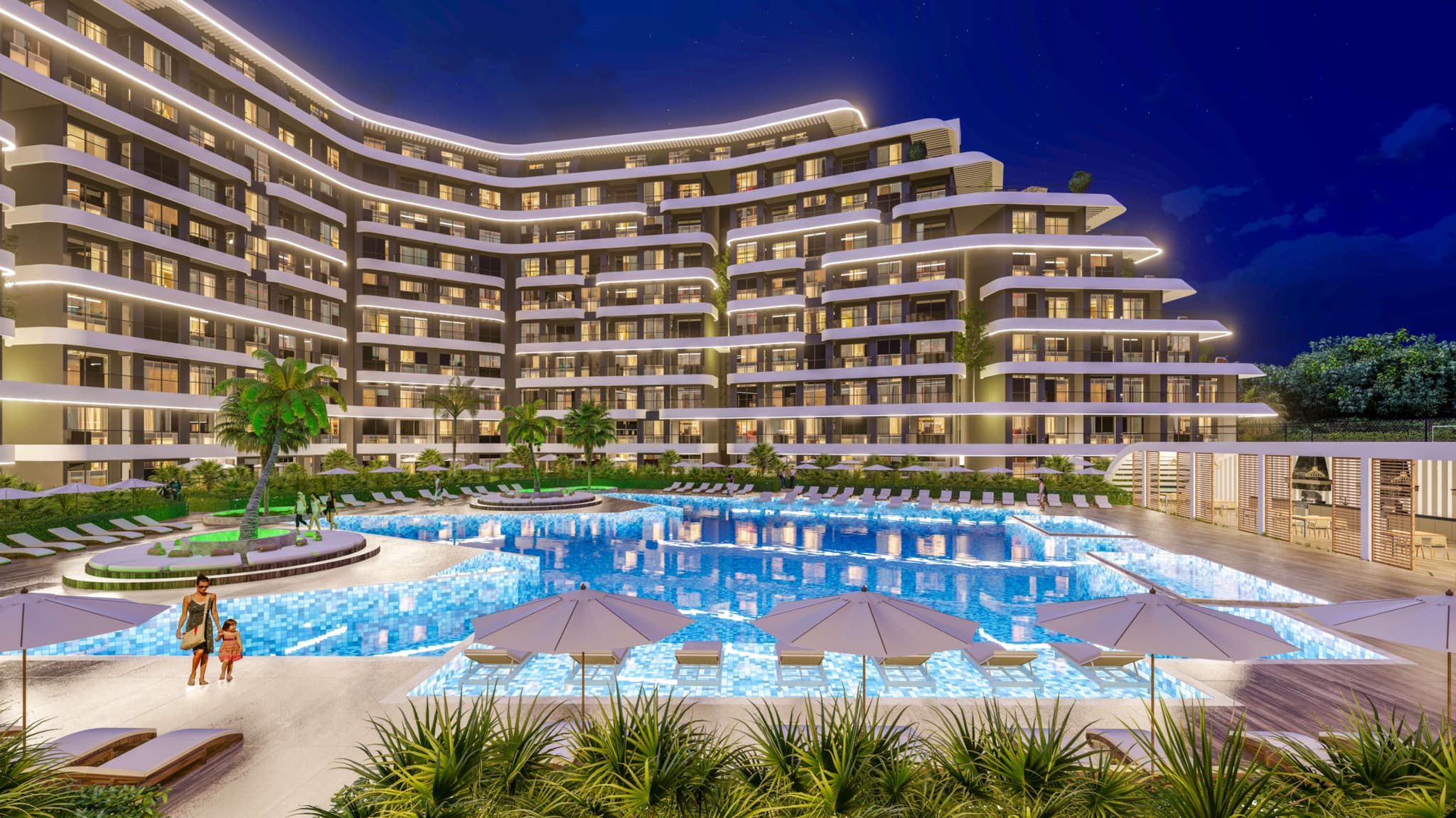 Queen Collection – 1+1 Daire, Lara’da Plaj & 162 000 €’dan - 1+1 Apartment mit Privatstrand ab 162.000 € -  1+1 квартира с пляжем в Ларе от 162 000 €