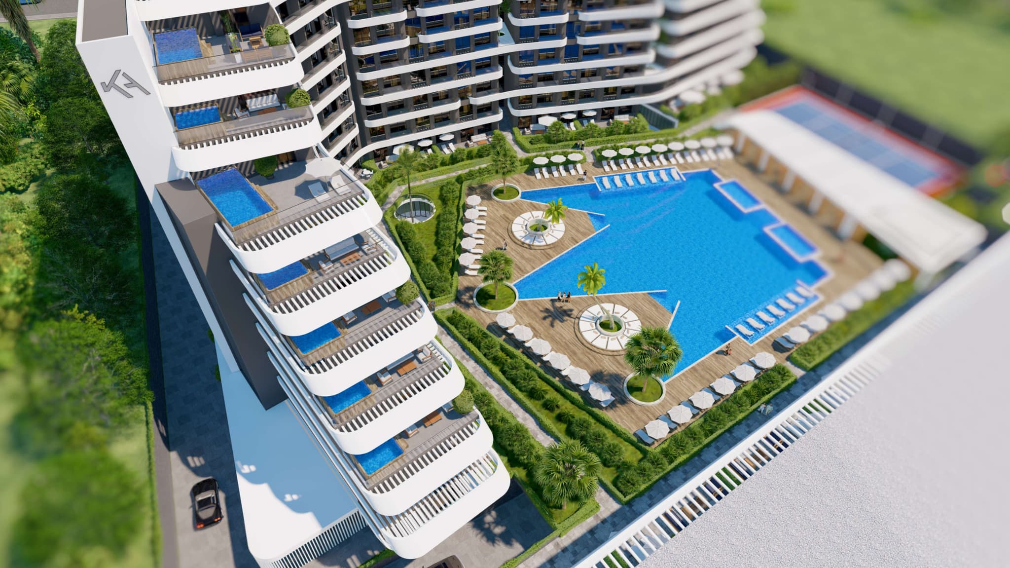 Queen Collection – 1+1 Daire, Lara’da Plaj & 162 000 €’dan - 1+1 Apartment mit Privatstrand ab 162.000 € -  1+1 квартира с пляжем в Ларе от 162 000 €