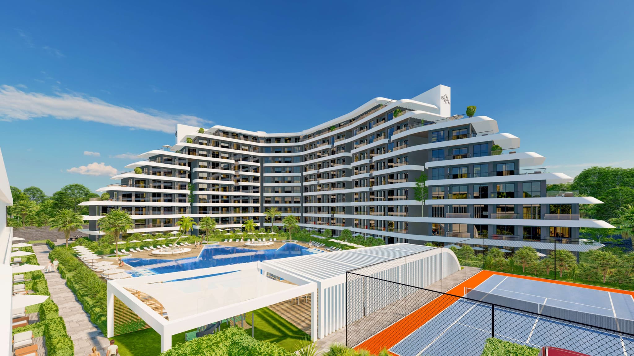 Queen Collection – 1+1 Daire, Lara’da Plaj & 162 000 €’dan - 1+1 Apartment mit Privatstrand ab 162.000 € -  1+1 квартира с пляжем в Ларе от 162 000 €